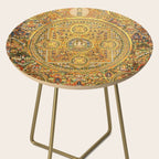 Buddhist Gold Avalokiteshvara Mandala Thangka Side Table Gallery Image 2
