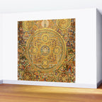 Buddhist Gold Avalokiteshvara Mandala Thangka Wall Mural Gallery Image 2