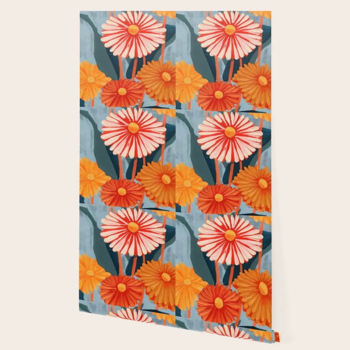 Dahlia Flower Painting Wallpaper Gallery Image 2