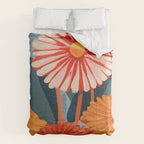 Dahlia Flower Painting Comforter Gallery Image 6