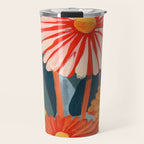 Dahlia Flower Painting Travel Mug Gallery Image 1