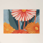 Dahlia Flower Painting Welcome Mat Gallery Image 1