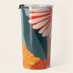 Dahlia Flower Painting Travel Mug Gallery Image 3
