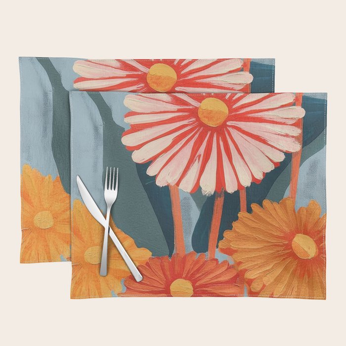 Dahlia Flower Painting Placemat Gallery Image 1