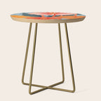 Dahlia Flower Painting Side Table Gallery Image 1