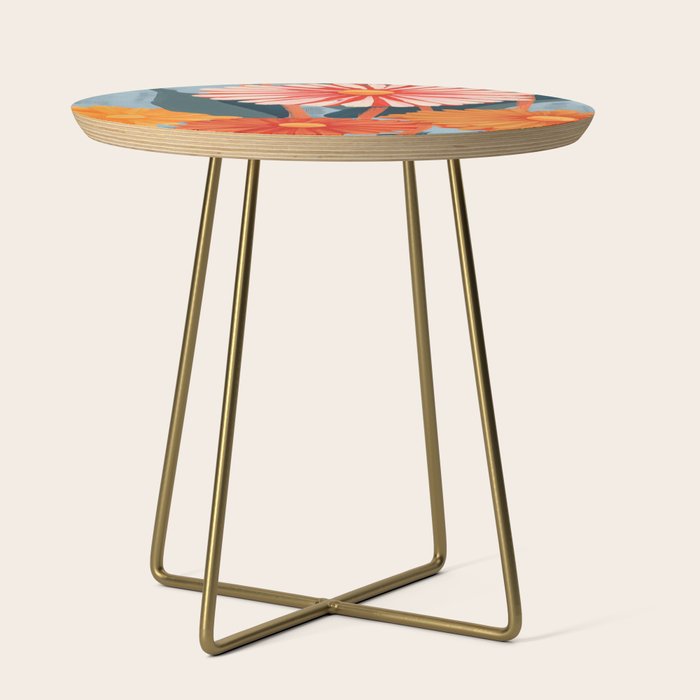 Dahlia Flower Painting Side Table Gallery Image 1
