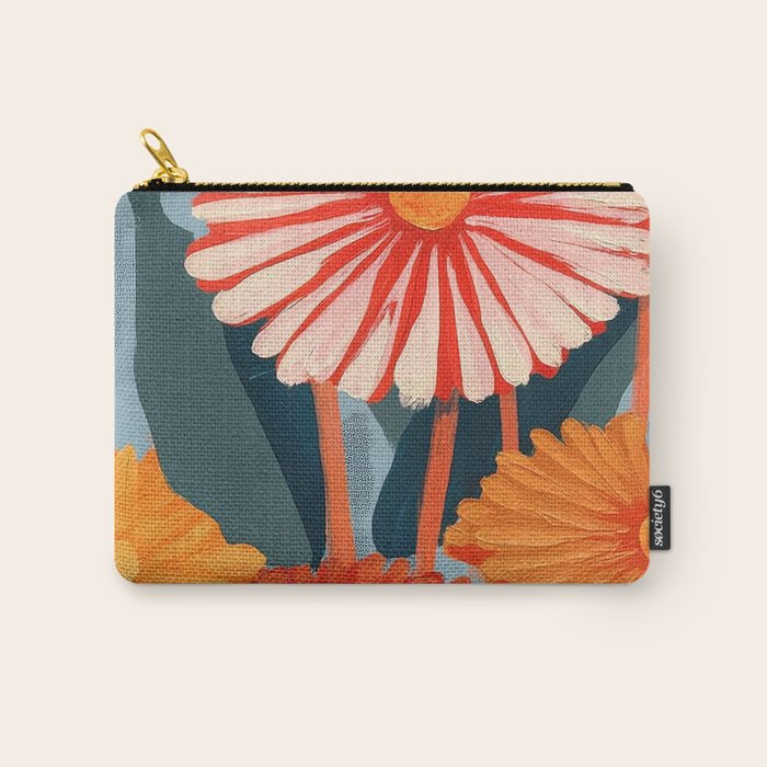 Dahlia Flower Painting Carry All Pouch Gallery Image 1