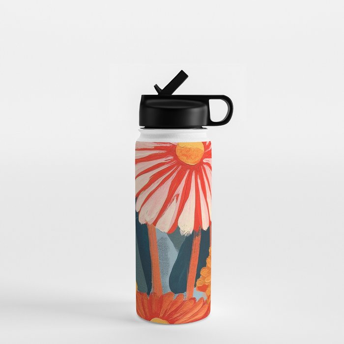 Dahlia Flower Painting Water Bottle Gallery Image 1