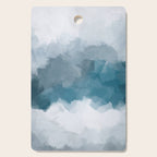 Cold Mountain - Blue Gray Navy Indigo Abstract Snow Nature Winter Rustic Painting Art Print Cutting Board Gallery Image 1