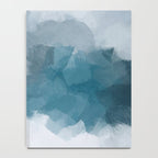 Cold Mountain - Blue Gray Navy Indigo Abstract Snow Nature Winter Rustic Painting Art Print Notebook Gallery Image 4