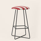 Duo I - Red and Cream Stripes Stool Gallery Image 1