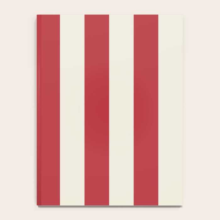 Duo I - Red and Cream Stripes Notebook Gallery Image 4