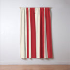 Duo I - Red and Cream Stripes Window Curtain Gallery Image 3