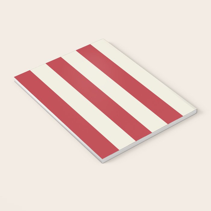 Duo I - Red and Cream Stripes Notebook Gallery Image 3