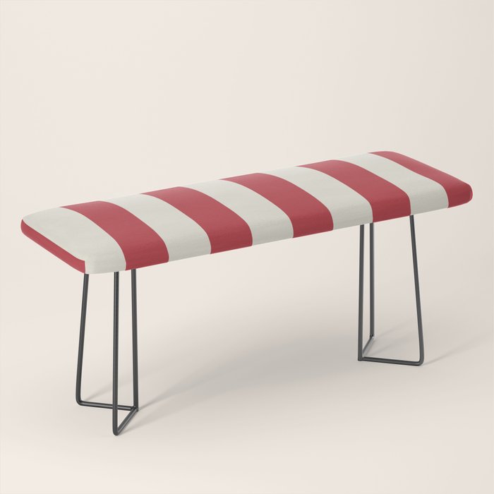 Duo I - Red and Cream Stripes Bench Gallery Image 1