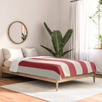 Duo I - Red and Cream Stripes Comforter Gallery Image 2
