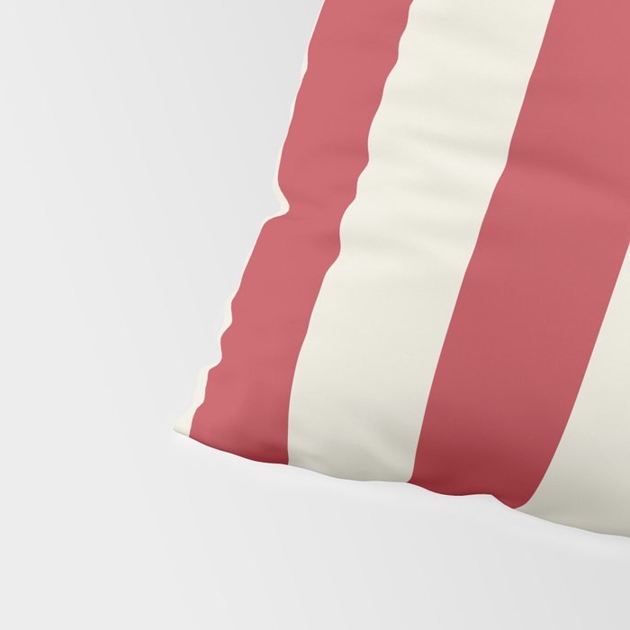 Duo I - Red and Cream Stripes Pillow Sham Gallery Image 4