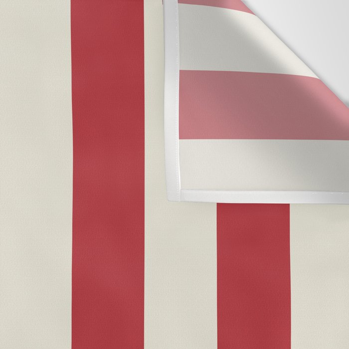 Duo I - Red and Cream Stripes Wall Tapestry Gallery Image 3
