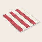 Duo I - Red and Cream Stripes Notebook Gallery Image 2