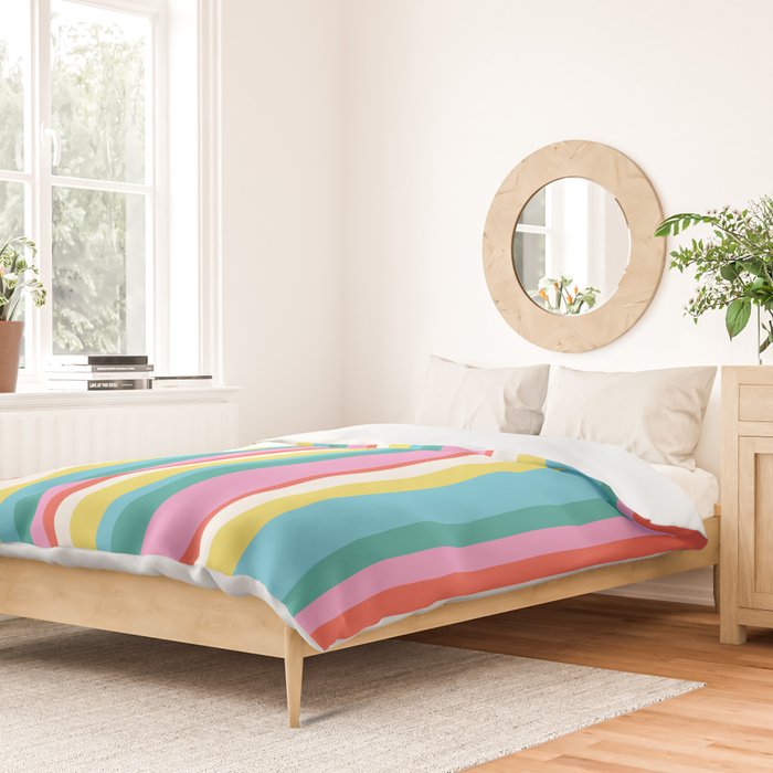 Classic Stripes II - 60s Candy Rainbow Duvet Cover Gallery Image 2