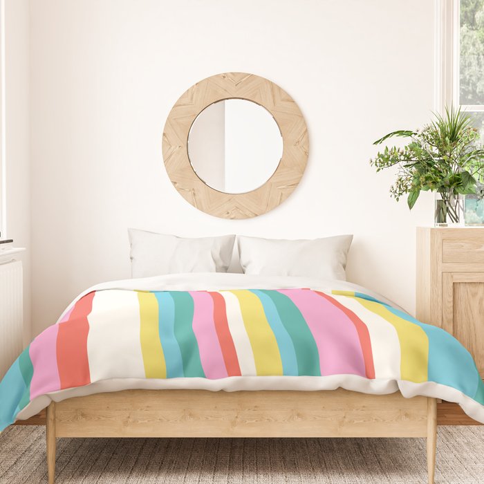 Classic Stripes II - 60s Candy Rainbow Duvet Cover Gallery Image 3