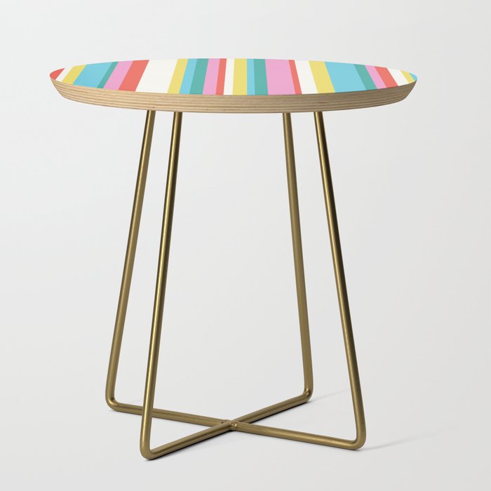 Classic Stripes II - 60s Candy Rainbow Side Table Gallery Image 1
