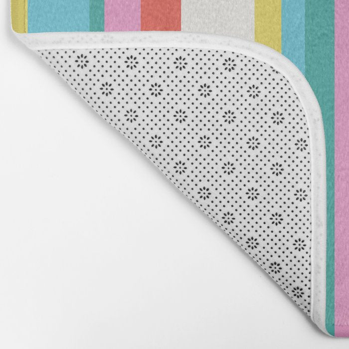 Classic Stripes II - 60s Candy Rainbow Bath Mat Gallery Image 2