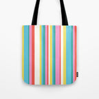 Classic Stripes II - 60s Candy Rainbow Tote Bag Gallery Image 1