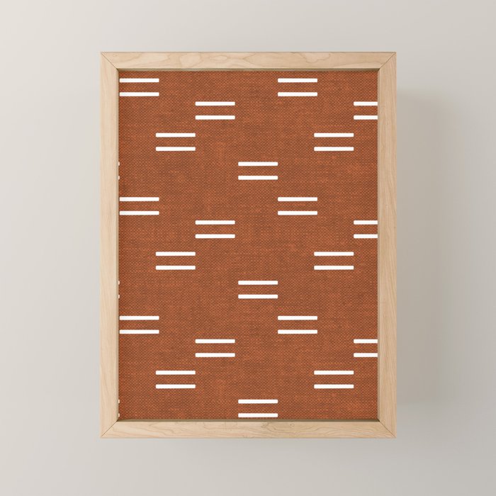 double dash - burnt orange Mini Art Print Gallery Image 1