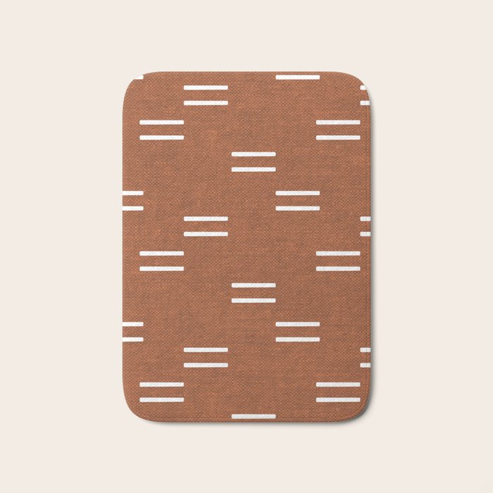 double dash - burnt orange Bath Mat Gallery Image 1