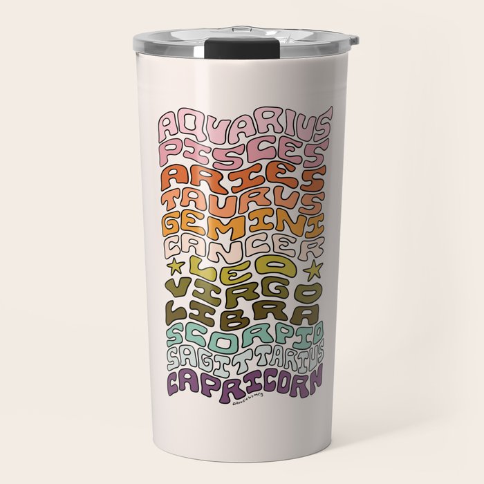 Zodiac Sign List Travel Mug Gallery Image 1