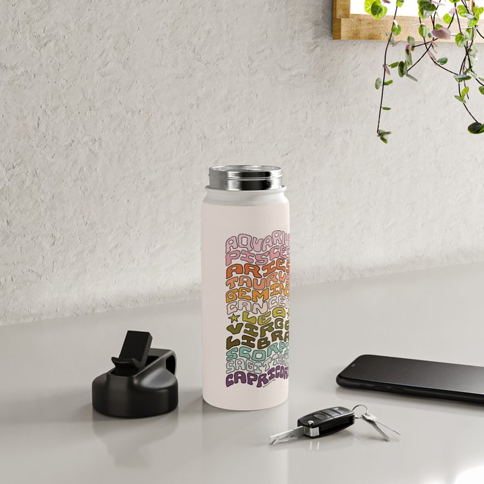Zodiac Sign List Water Bottle Gallery Image 4