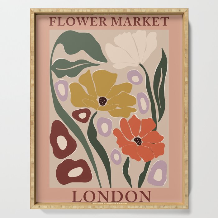 flower market london  Serving Tray Gallery Image 1