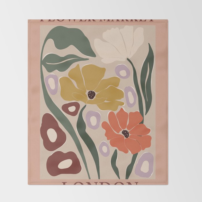 flower market london  Throw Blanket Gallery Image 2