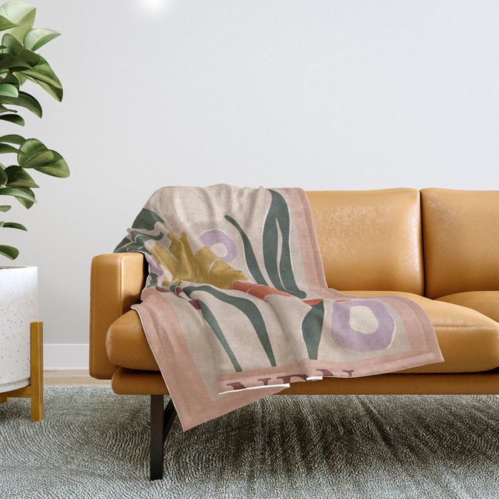 flower market london  Throw Blanket Gallery Image 1