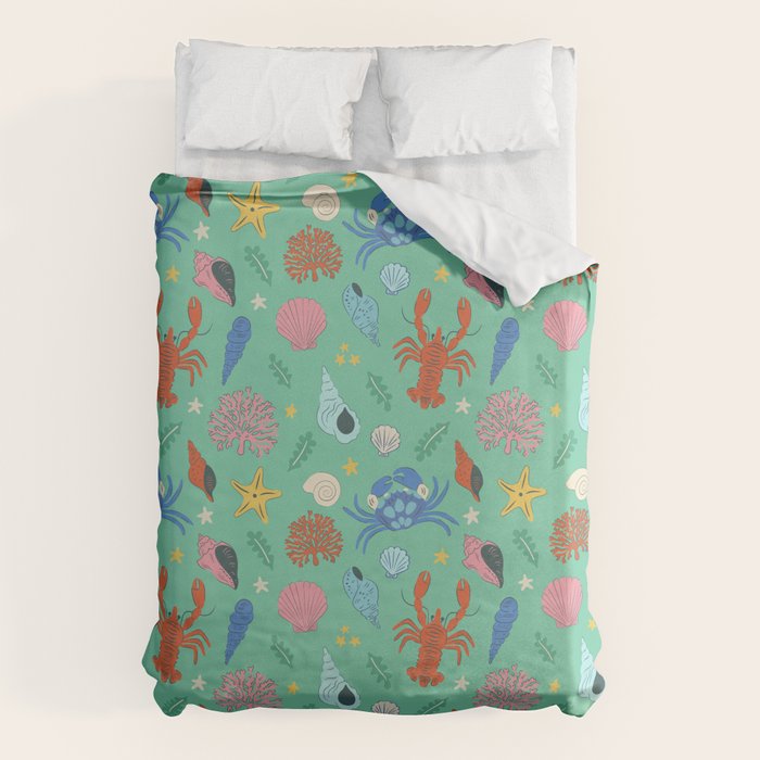 Crustaceans Seashells Duvet Cover Gallery Image 6