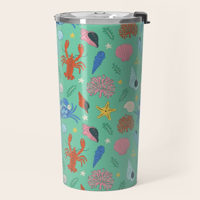 Crustaceans Seashells Travel Mug Gallery Image 2