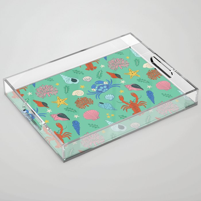 Crustaceans Seashells Acrylic Tray Gallery Image 1
