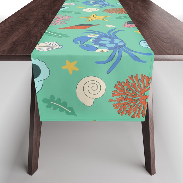 Crustaceans Seashells Table Runner Gallery Image 1