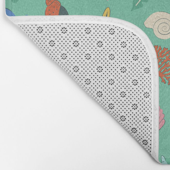 Crustaceans Seashells Bath Mat Gallery Image 2