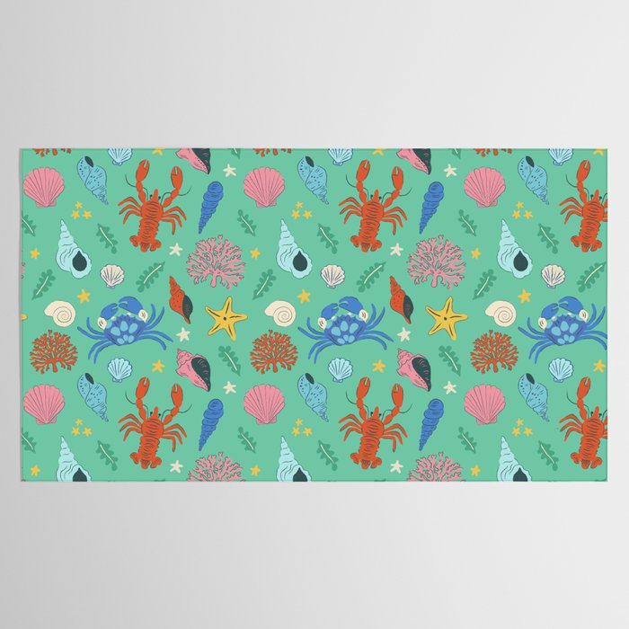 Crustaceans Seashells Tablecloth Gallery Image 2