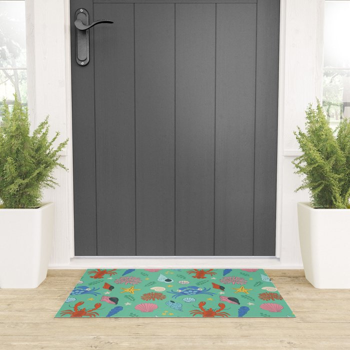 Crustaceans Seashells Welcome Mat Gallery Image 3