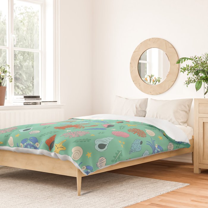 Crustaceans Seashells Duvet Cover Gallery Image 2