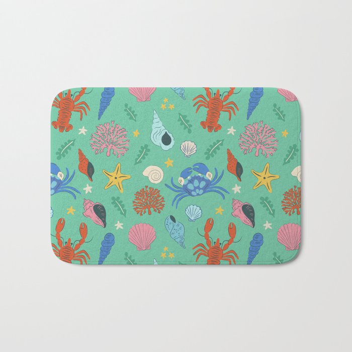 Crustaceans Seashells Bath Mat Gallery Image 1