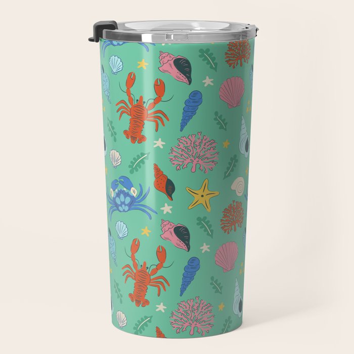 Crustaceans Seashells Travel Mug Gallery Image 3