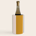 Blush Pink, Navy Blue, Mustard Yellow Big Stripes Pattern Wine Chiller Gallery Image 3
