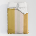 Blush Pink, Navy Blue, Mustard Yellow Big Stripes Pattern Duvet Cover Gallery Image 6