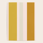 Blush Pink, Navy Blue, Mustard Yellow Big Stripes Pattern Poster Gallery Image 4