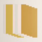 Blush Pink, Navy Blue, Mustard Yellow Big Stripes Pattern Wrapping Paper Gallery Image 3