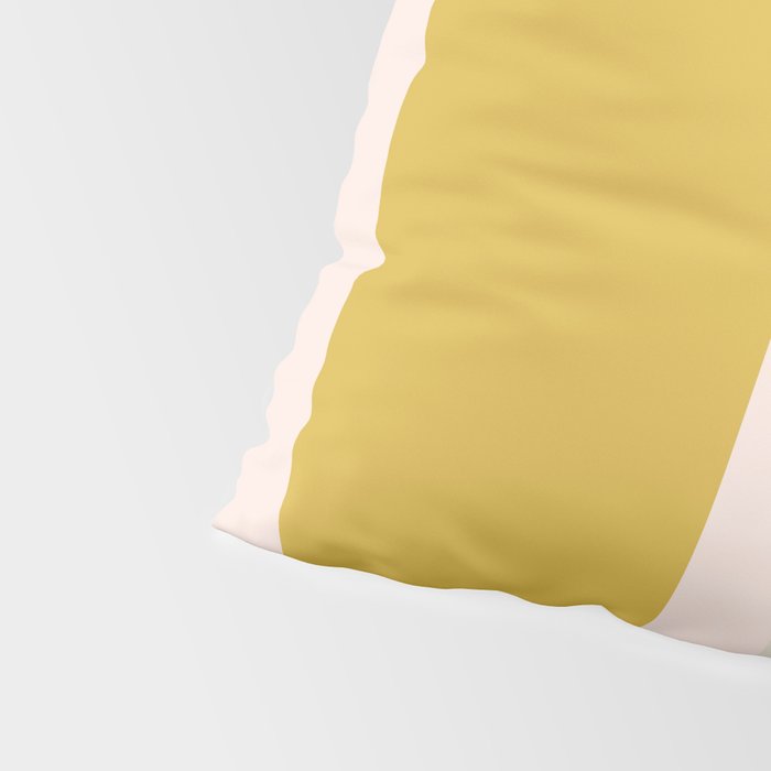 Blush Pink, Navy Blue, Mustard Yellow Big Stripes Pattern Pillow Sham Gallery Image 4
